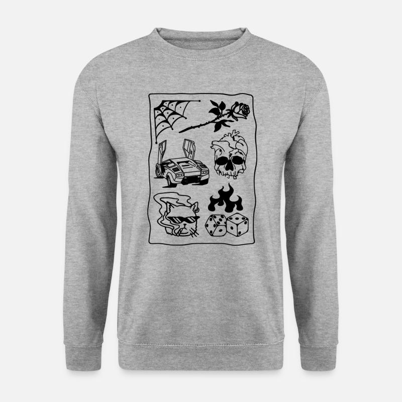 Streetstyle - Unisex Pullover - Weißgrau meliert