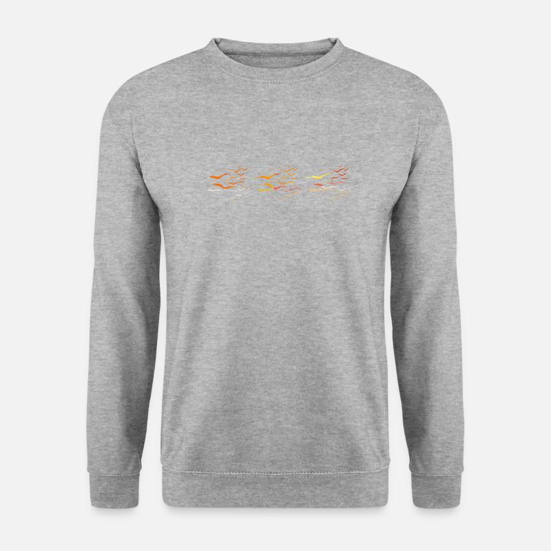 Vogel - Unisex Pullover - Weißgrau meliert