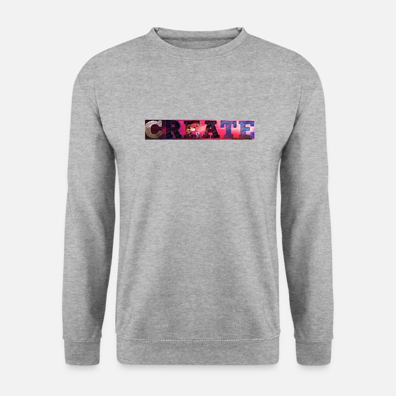 Create Your Own Style / Kreiere Dein Eigenen Style - Unisex Pullover - Weißgrau meliert