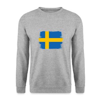 Drapeau de la Suède Scandinavie Drapeau suédois - Sweat-shirt Unisexe - gris chiné - Devant - Alina (178cm) & Michal (187cm)