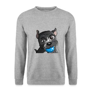 Chiot mignon avec balle - Sweat-shirt Unisexe - gris chiné - Devant - Alina (178cm) & Michal (187cm)