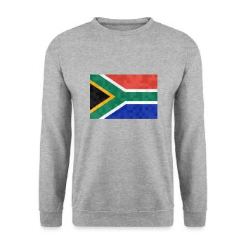 Drapeau de l’Afrique du Sud Drapeau sud-africain - Sweat-shirt Unisexe - gris chiné - Devant - Alina (178cm) & Michal (187cm)