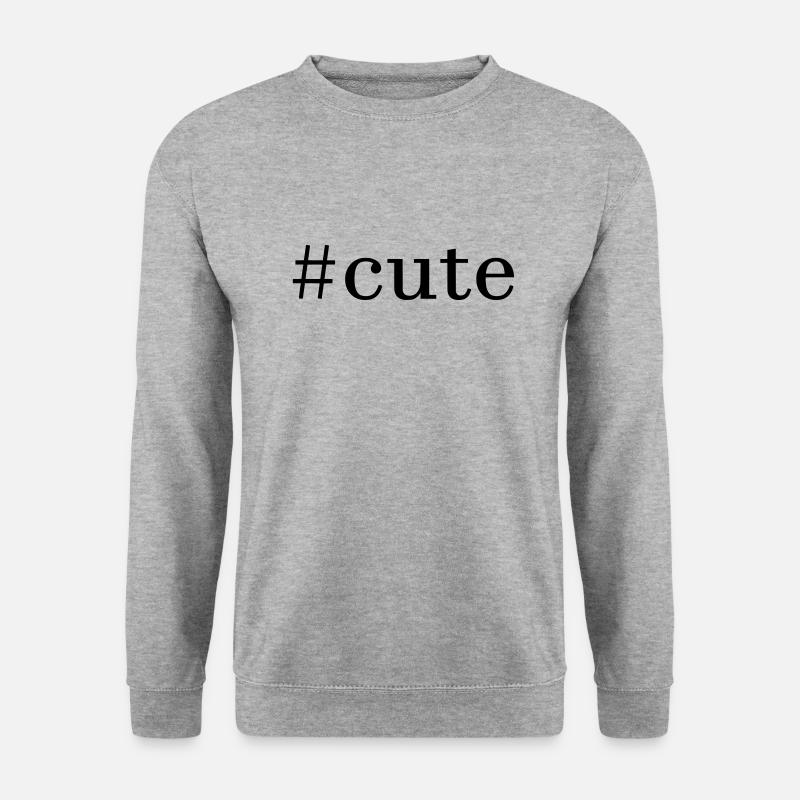 #cute - Unisex Pullover - Weißgrau meliert