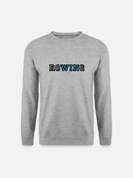 Row Rowing Rudern Ruder Sport Aviron Win - Unisex Pullover - Weißgrau meliert