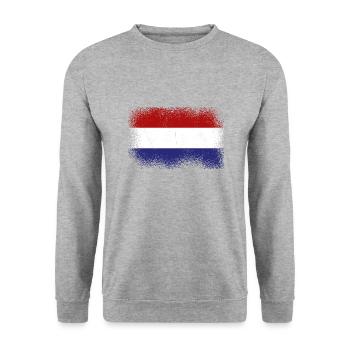 Drapeau des Pays-Bas Hollande Drapeau néerlandais - Sweat-shirt Unisexe - gris chiné - Devant - Alina (178cm) & Michal (187cm)