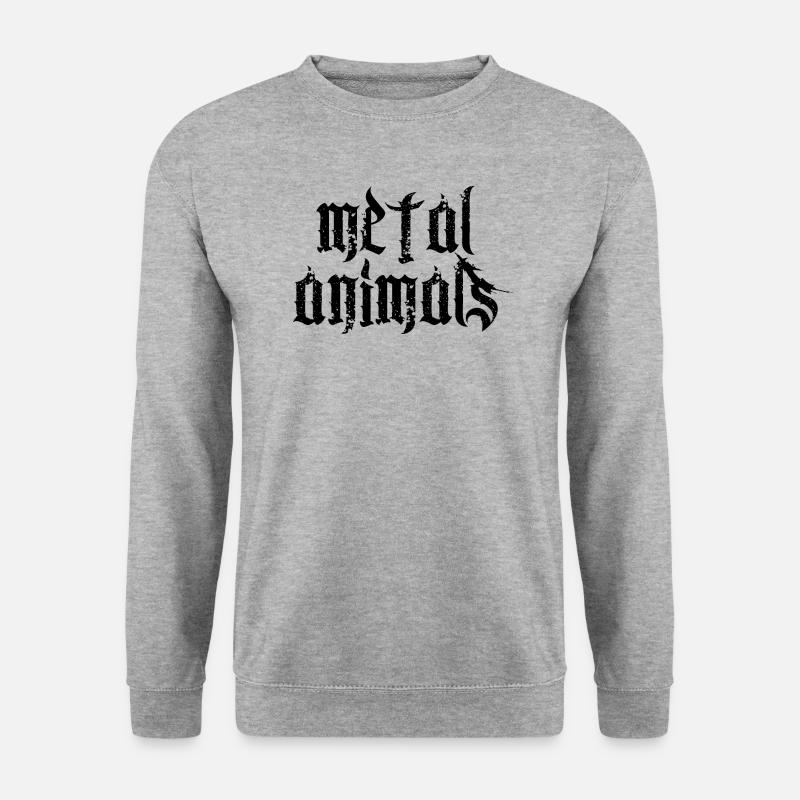 Metal Animals - Unisex Pullover - Weißgrau meliert