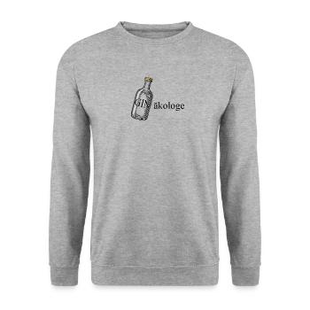 GINäkologe Gin und Tonic Wortspiel - Unisex Pullover - Weißgrau meliert - Vorne - Alina (178cm) & Michal (187cm)