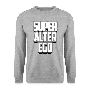 Super alter ego | Colors can be changed - Unisex Sweatshirt - salt & pepper - Front - Alina (178cm) & Michal (187cm)