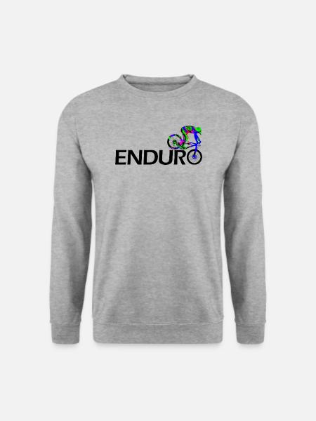 Enduro Mountainbike Stoppie - Unisex Pullover - Weißgrau meliert