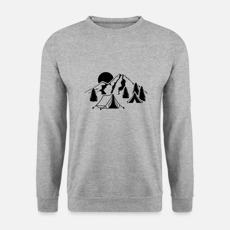 camping - Sweat-shirt Unisexe - gris chiné