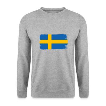 Drapeau de la Suède Scandinavie Drapeau suédois - Sweat-shirt Unisexe - gris chiné - Devant - Alina (178cm) & Michal (187cm)
