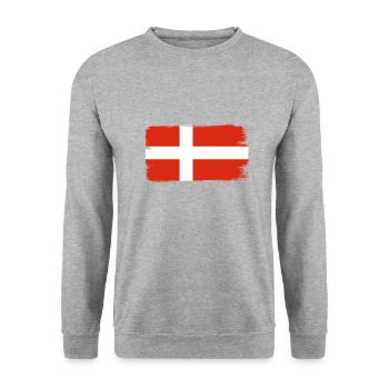 Denmark Flag Scandinavia Danish Flag Tour - Unisex Sweatshirt - salt & pepper - Front - Alina (178cm) & Michal (187cm)