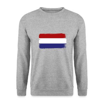 Drapeau des Pays-Bas Hollande Drapeau néerlandais - Sweat-shirt Unisexe - gris chiné - Devant - Alina (178cm) & Michal (187cm)