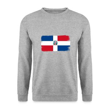 Dominican Republic Flag Dom Rep Flag Tour - Unisex Sweatshirt - salt & pepper - Front - Alina (178cm) & Michal (187cm)