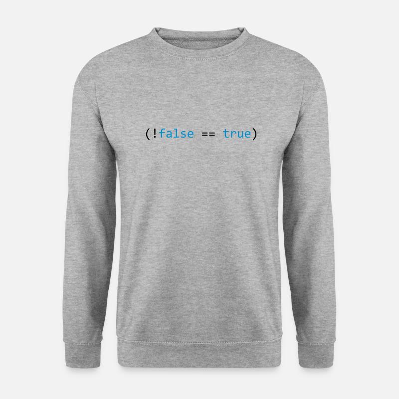 False is True - Unisex Pullover - Weißgrau meliert