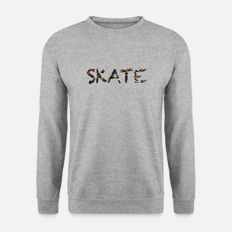 skate - Unisex Pullover - Weißgrau meliert
