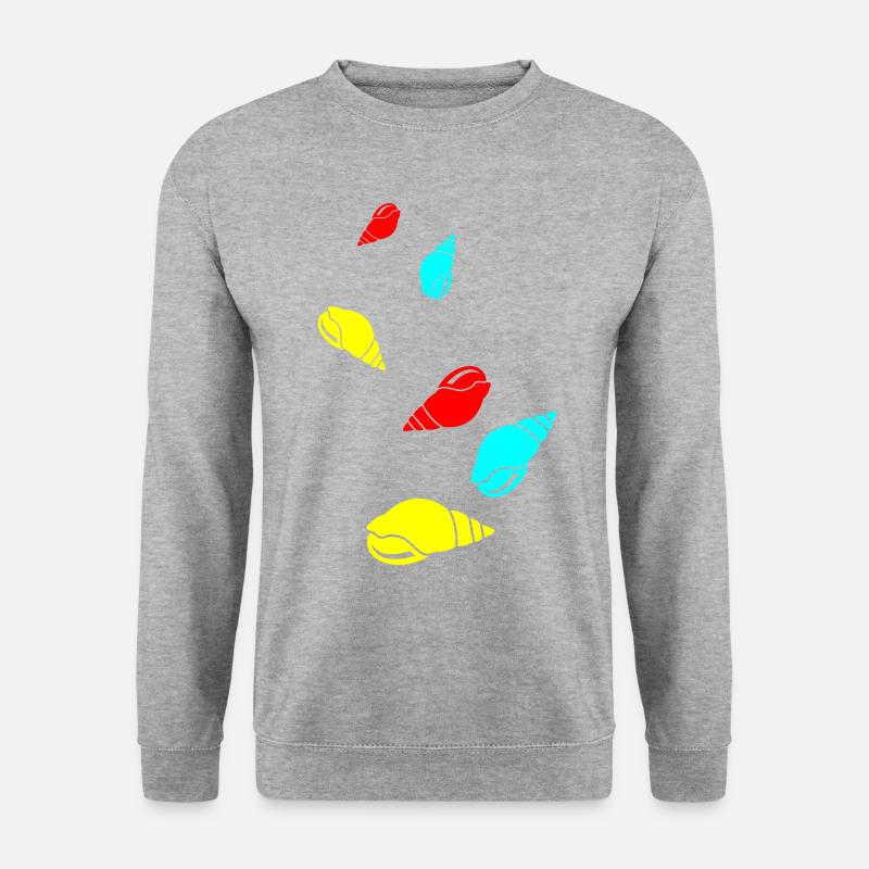 Muschel symbol - Unisex Pullover - Weißgrau meliert