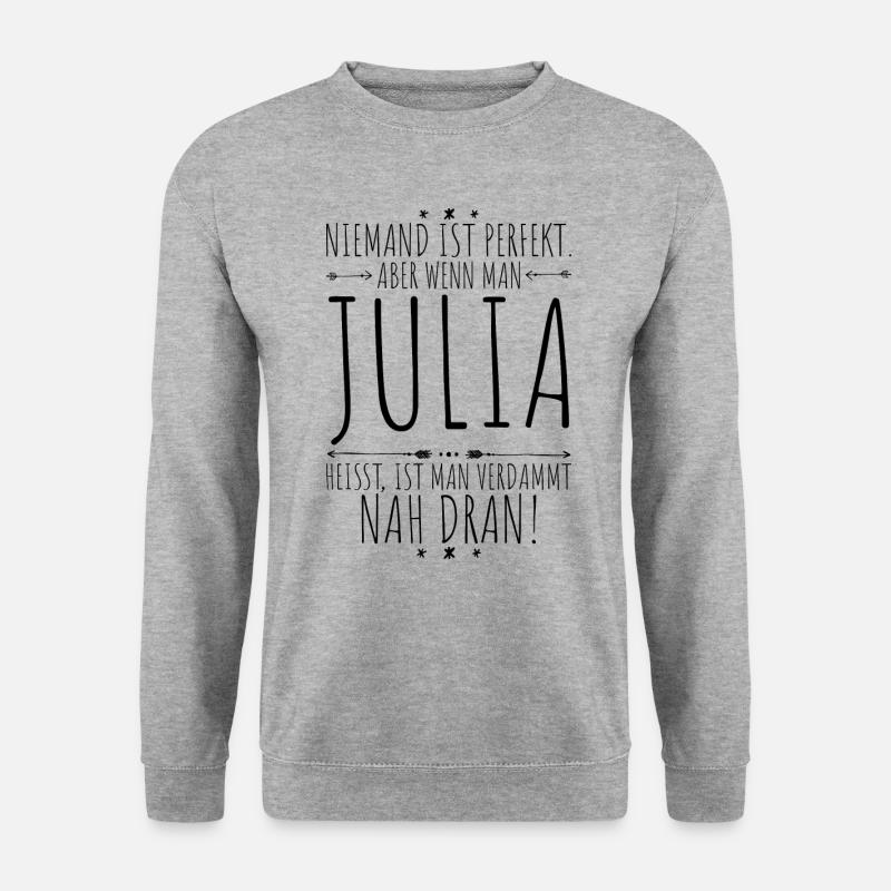 Julia perfekt - Unisex Pullover - Weißgrau meliert
