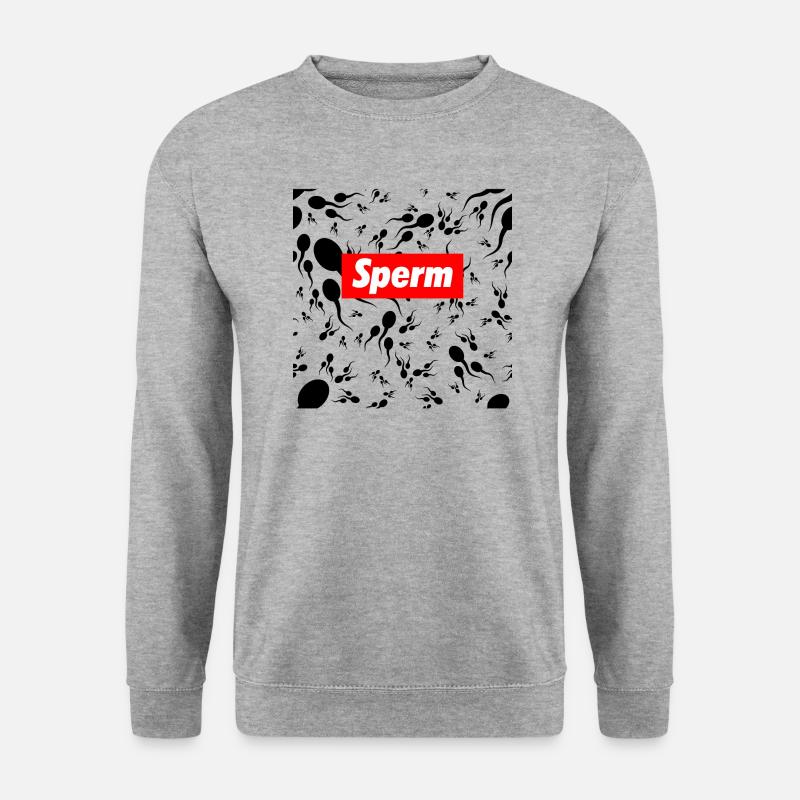 Sperma - Unisex Pullover - Weißgrau meliert