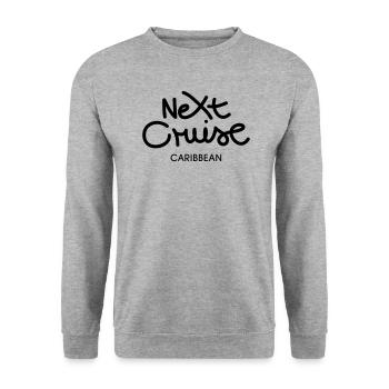 Nächste Reise Karibik - Unisex Pullover - Weißgrau meliert - Vorne - Alina (178cm) & Michal (187cm)