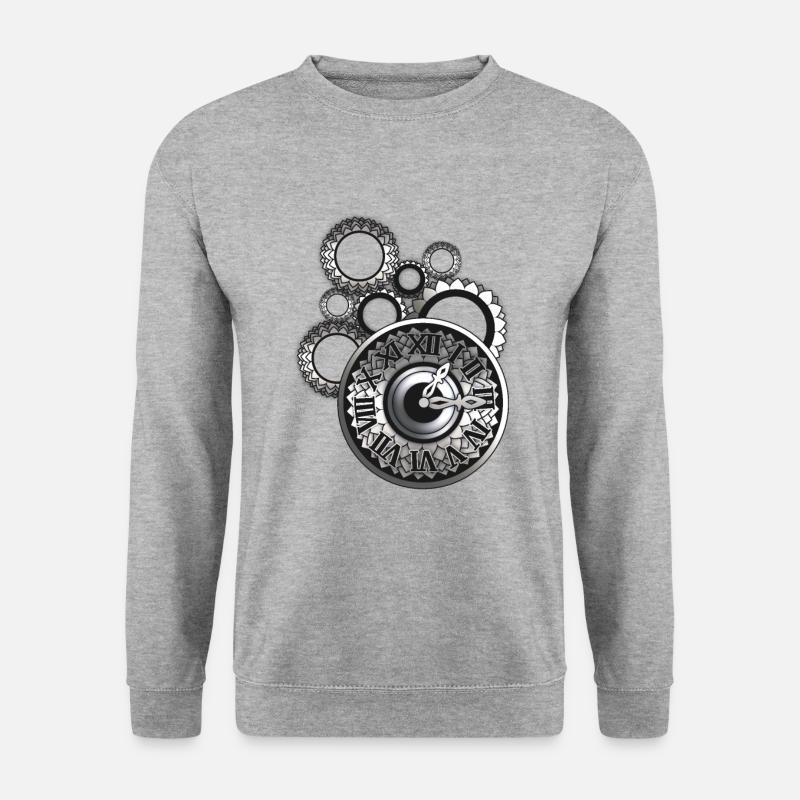 Clock silver - Unisex Sweatshirt - salt & pepper
