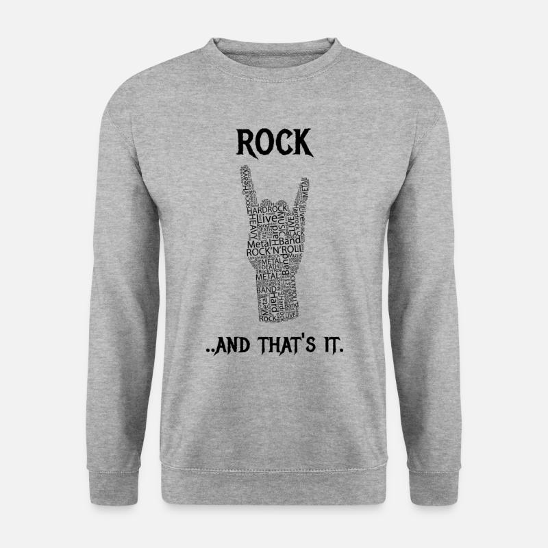 Rock und das ist es. - Unisex Pullover - Weißgrau meliert