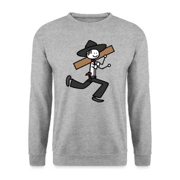 Carpenter - Unisex Sweatshirt - salt & pepper - Front - Alina (178cm) & Michal (187cm)