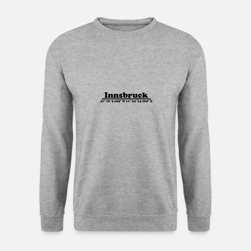 Innsbruck Coordinates - Unisex Sweatshirt - salt & pepper