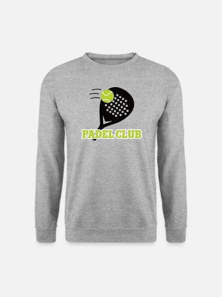 Padel Club Padelspieler Tennis Verein Spieler - Unisex Pullover - Weißgrau meliert