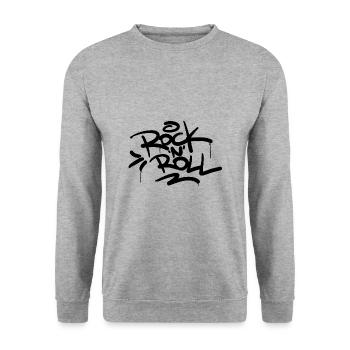 Rock N Roll - Unisex Sweatshirt - salt & pepper - Front - Alina (178cm) & Michal (187cm)