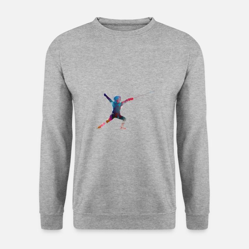 Fechtsport - Unisex Pullover - Weißgrau meliert