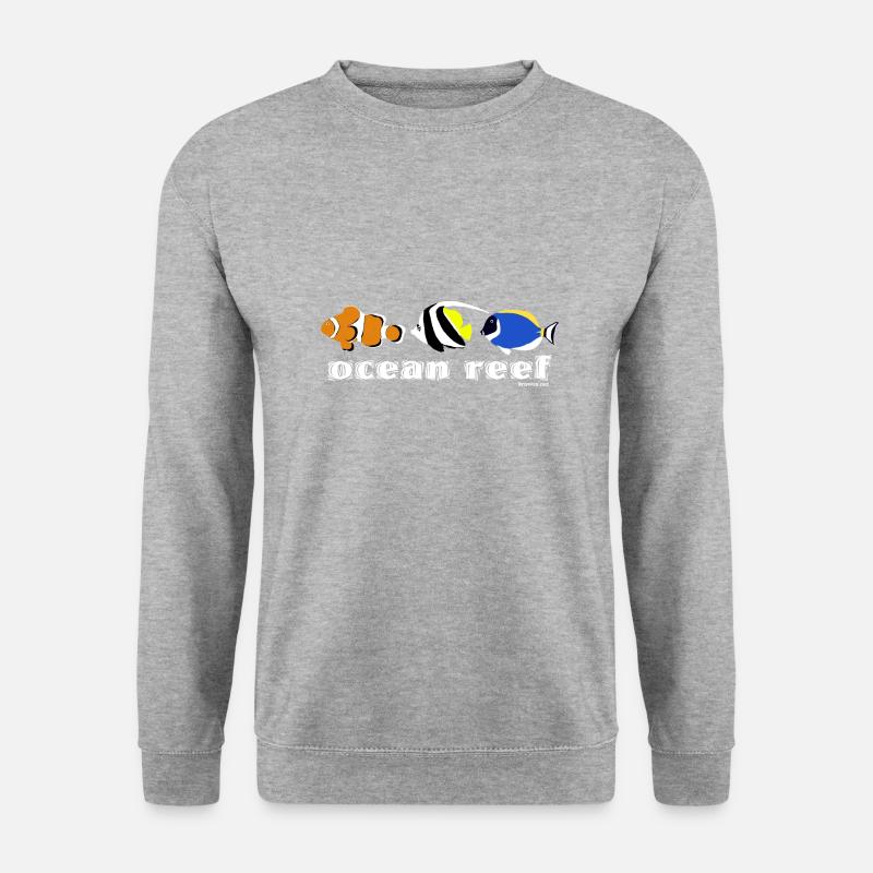 Ozeanriff - Unisex Pullover - Weißgrau meliert