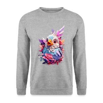 Vogel Bird V1 24 20 - Unisex Sweatshirt - salt & pepper - Front - Alina (178cm) & Michal (187cm)