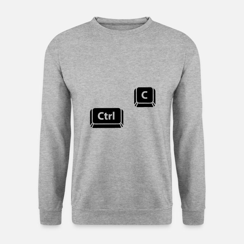 Ctrl C - Unisex Pullover - Weißgrau meliert