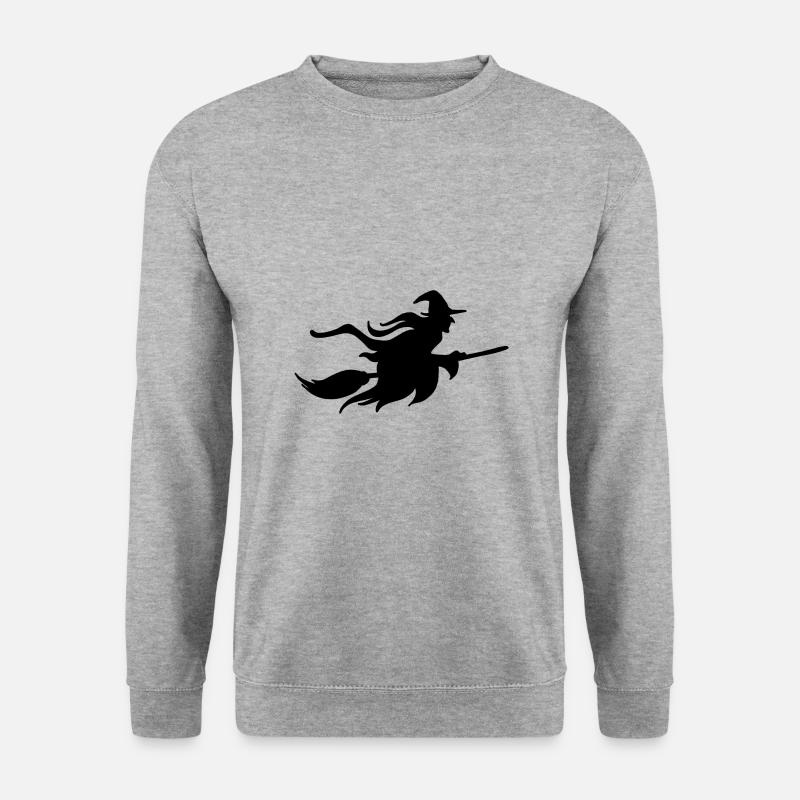 Hexe - Unisex Pullover - Weißgrau meliert