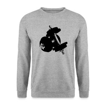Dumb bells - Unisex Sweatshirt - salt & pepper - Front - Alina (178cm) & Michal (187cm)