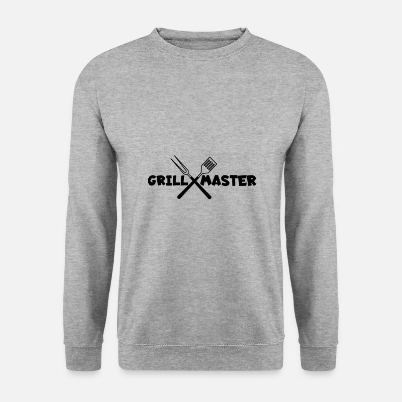 Meistergrill grill master grill grillbesteck - Unisex Pullover - Weißgrau meliert