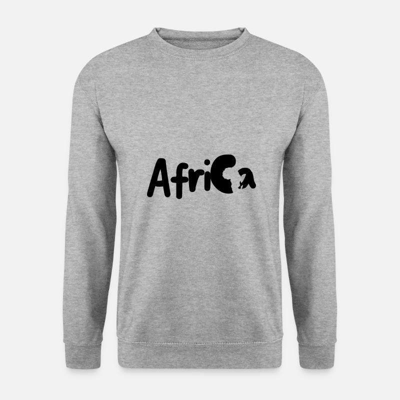 Africa - Unisex Pullover - Weißgrau meliert
