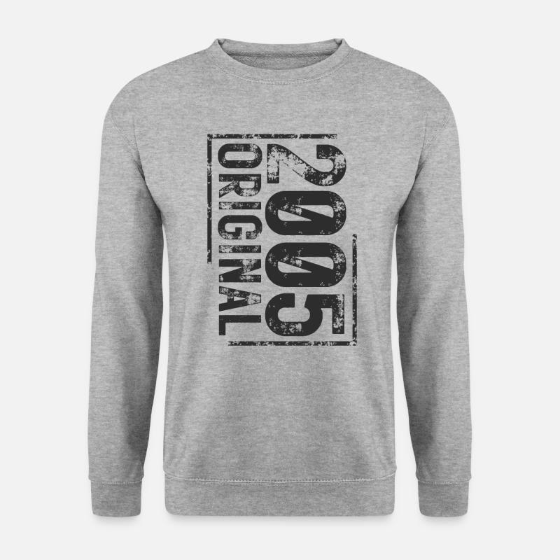 Original 2005 Jahrgang Vintage Geburtstag Geschenk - Unisex Pullover - Weißgrau meliert