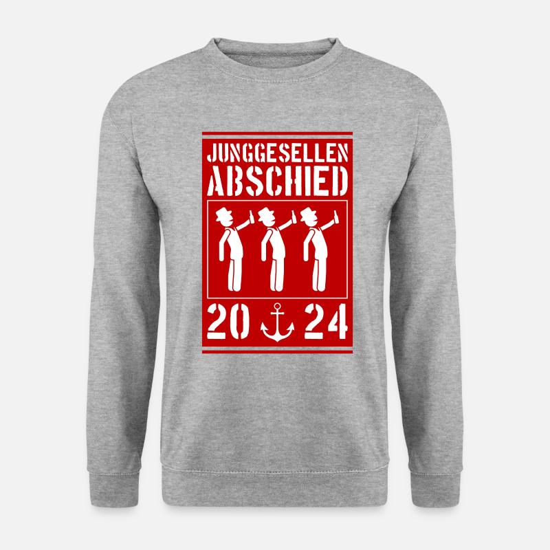Junggesellenabschied 2024 - Unisex Pullover - Weißgrau meliert