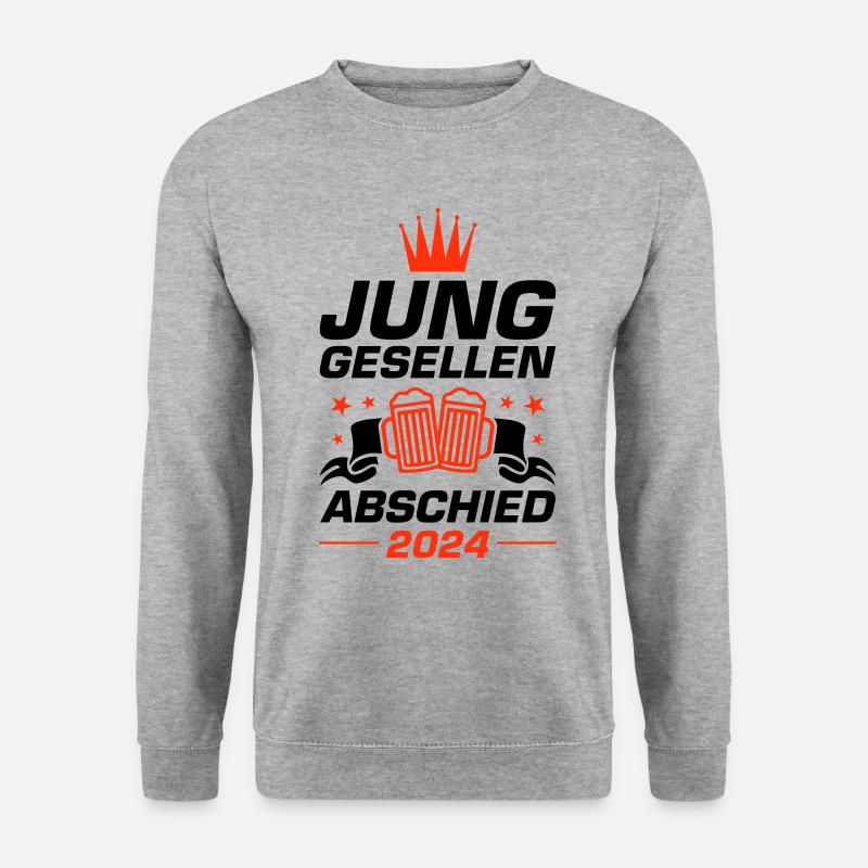 Junggesellen Abschied 2024 - Unisex Pullover - Weißgrau meliert