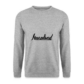 Neuseeland - Unisex Pullover - Weißgrau meliert - Vorne - Alina (178cm) & Michal (187cm)
