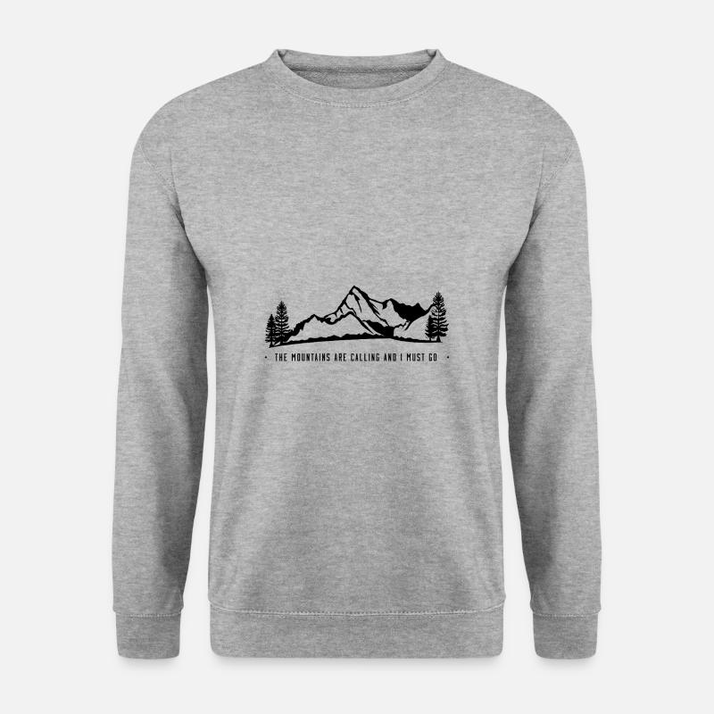 Berge Alpen Bergsteigen - Unisex Pullover - Weißgrau meliert
