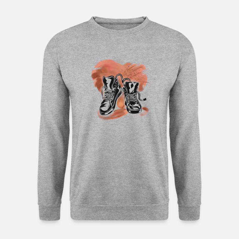 I love Sneakers - Unisex Pullover - Weißgrau meliert