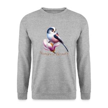 Meise Nature's Beauty - Unisex Sweatshirt - salt & pepper - Front - Alina (178cm) & Michal (187cm)