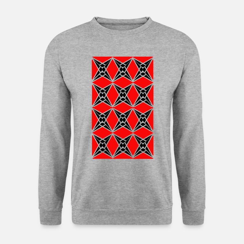 Sternmuster - Unisex Pullover - Weißgrau meliert