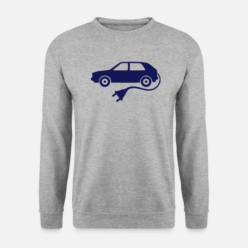 Elektroauto - Unisex Pullover - Weißgrau meliert