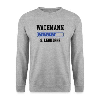 Ausbildung Wachmann 2 Lehrjahr Wachdienst Secruity - Unisex Pullover - Weißgrau meliert - Vorne - Alina (178cm) & Michal (187cm)