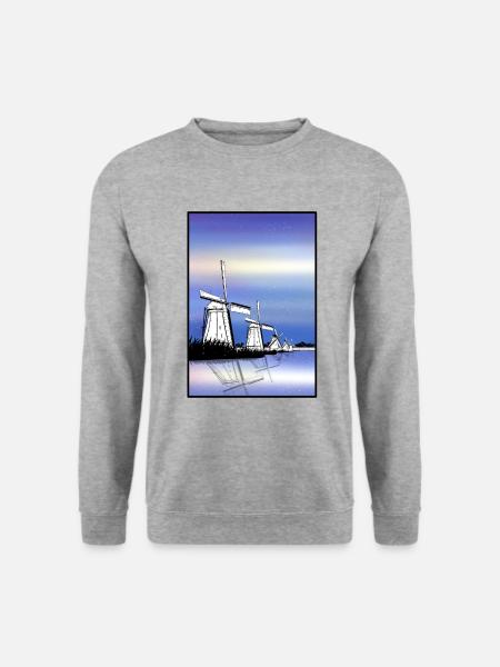 Kinderdijk Windmills - Unisex Sweatshirt - salt & pepper