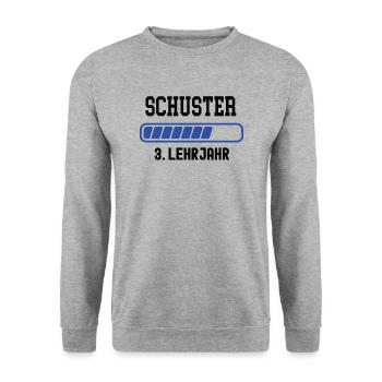 Ausbildung Schuster 3. Lehrjahr Schusterausbildung - Unisex Pullover - Weißgrau meliert - Vorne - Alina (178cm) & Michal (187cm)